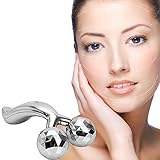 BURNING SECRET 3D Roller Body Face Massager Y-Shape Slimming Tighten Silver Skin Care Tool