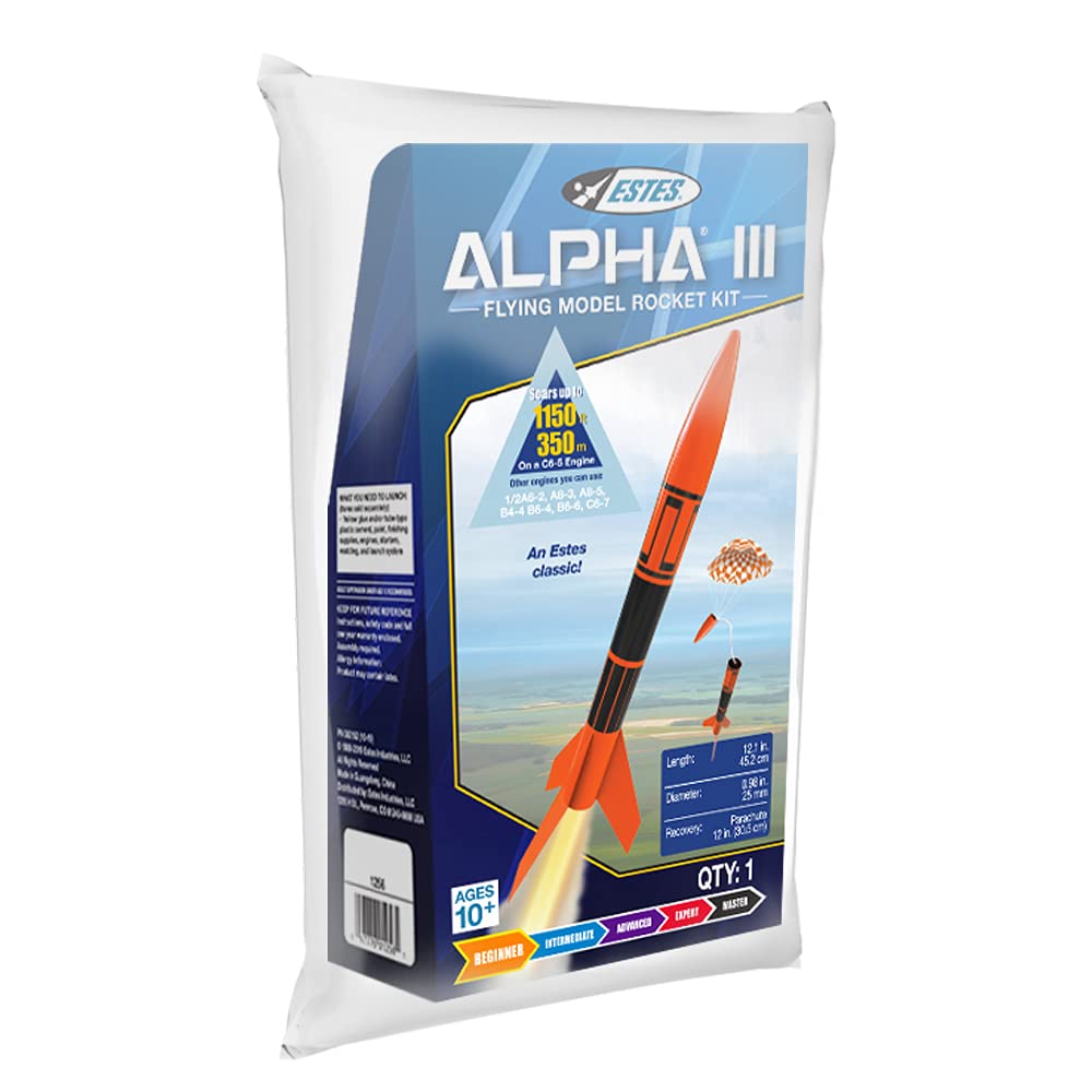 Estes Alpha III,Orange, Black