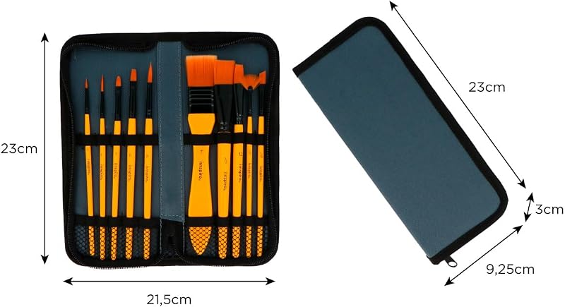 Set di 10 pennelli sintetici per artisti con astuccio — foto 2 di 6