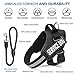 Pawaboo Service Dog Vest Harness + Dog Leash, Premium Durable Reflective Dog Vest Harness with 2 Reflective Removable Velcro Patches + 19