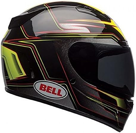 Bell "Vortex Marker" Hi-Viz Motorcycle Helmet Black / Yellow / Red - L
