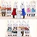 Me Too Tiramitu Stuffed Bunny Dolls Plush Rabbit Keychain Toys Easter Gifts Decorations 9'' (Red+Blue)