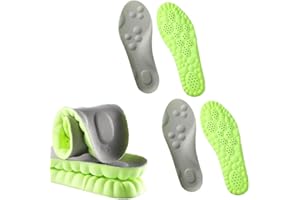 Solara Pickleball Insoles, 4D Comfort Breathable Cloud Cushion Memory Foam Inserts for Men Women (2 pairs, Men 6.5-7.5 / Wome