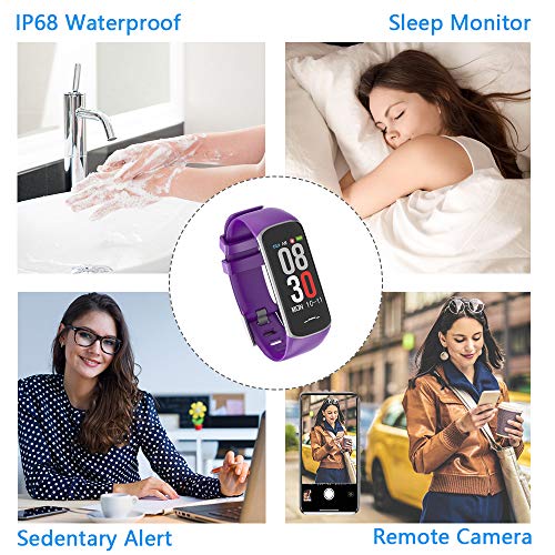 Fitness Tracker, Activity Tracker Watch with Heart Rate Monitor, Smart Watch with Message Reminder and Step Counter, Smart Bracelet with Blood Pressure and Sleep Monitor