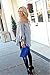 Women's Long Sleeve Off The Shoulder Knotted Blouse (L, Grey)