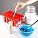 RDLC & Company BPA Free Silicone Popsicle Molds: 10 Count Ice Pop Maker - Freezer Tray, Cover, and 10 Wooden Sticks