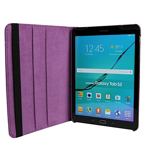 Case for Galaxy Tab A 10.1,elecfan 360 Degrees Rotating Stand Case,Folio Book Cover Designed,Slim & Light,Perfect Fit,Protective Cover for Samsung Galaxy Tab A 10.1 SM-T580/585 (Tab A 10.1,Purple)