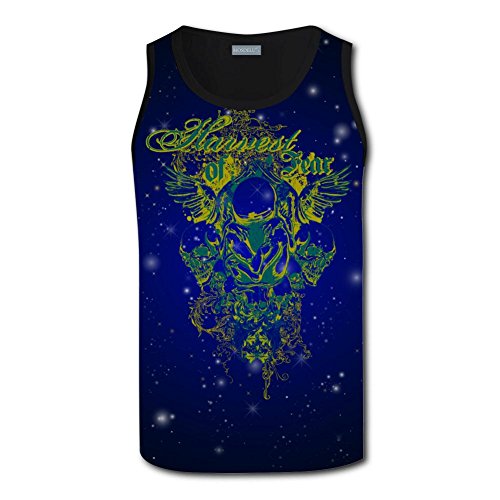 Clofun Sleeveless Crew Neck Tank Top/Hipster Skull Tank for Men