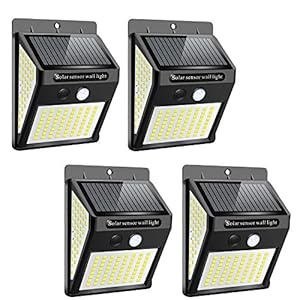 Buitenverlichting op Zonne-energie, 144 LED Beveiligingslichten op Zonne-Energie Met Bewegingssensor 300…