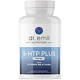 DR. EMIL NUTRITION 200 MG 5-HTP Plus with SAM-e to Maintain Normal Healthy Sleep and Create a Sense of Wellbeing - 5HTP Supplement with Vitamin B6-60 Vegan Capsules, 30 Servings