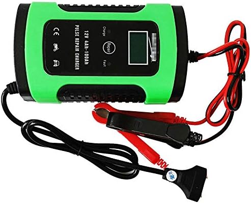 12v バッテリー 充電器 バッテリー充電器 車 バイク全自動3ステージ充電 Ledランプ逆接続 バイク用 ショート Green 自動車 過電圧 過電流保護 春の新作