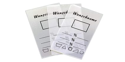 100 Personalisierte Etiketten, Pflegeetiketten, Textiletiketten, Wäscheetiketten, Kleidungsetiketten, zum Einnähen, senden Si