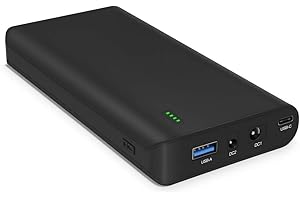 Talentcell Lithium ion Battery Pack NB7102, Rechargeable 17500mAh 64.75Wh Li-ion Power Bank with DC 24/19/5V and USB-C 5/9/12/15/20V Output for Laptop, Notebook, Smartphone, Camera and More