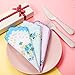 Zhanmai 20 Pieces Handkerchiefs for Women Vintage Floral Soft Cotton Embroidered Ladies Handkerchief for Tea Party Favors(Style 1)