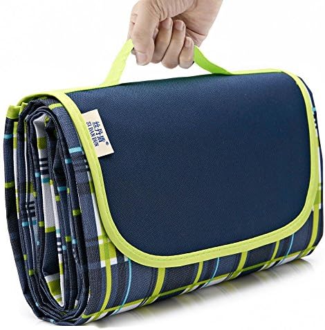 Coolly Large Waterproof Outdoor Picnic Blanket Sandproof Picnic Mat Foldable Moistureproof Beach Blanket Sandless Beach Mat for Camping Hiking Grass Travelling BBQ Extra Large 79"x57"