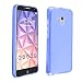 Alcatel One Touch Fierce XL 5054N (Metro PCS, T-Mobile), Luckiefind® Frosted Matte TPU Flexible Thin Gel Cover Case, Stylus Pen, Screen Wiper Accessory (TPU Blue)