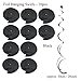 ZERODECO Birthday Party Decoration, Happy Birthday Banner with Paper Fans, Honeycomb Balls, Triangular Pennants, Circle Paper Garland, Hanging Swirls and Balloons - Black and Imitation-Gold