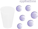 sourcing map Silicone Tapered Plugs 8-13mm White Translucent 25 Pcs for Lab view 4