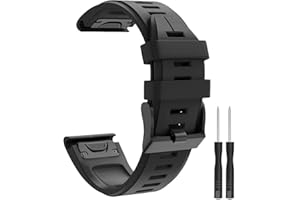 YHC 22mm Width Strap for Garmin Fenix 5 6 7,Quick Fit Watch Strap Compatible with Garmin Fenix 5 Plus/Fenix 6 Pro/Approach S62/Quatix 6/Forerunner 935 945