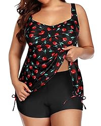 Aqua Eve Women Plus Size Tankini Swimsuit Two Piece
