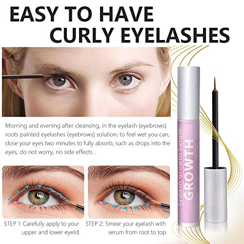 5ml Eyelash Growth Serum Lash Enhancer Serum Eyelash Booster for Longer Fuller Eyelashes Eyebrow Growth Treatment Serum Lash Brow Serum