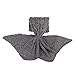 KALRI Girls Mermaid Tail Blanket Handmade Material Soft Sofa Blankets Fish Tail