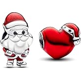 TCZNAF Christmas Fashion Charms for Bracelets and Necklace Pendant Bead Charm Jewelry Present for Women Family Friends