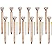 Bememo 12 Pieces Big Diamond Crystal Ballpoint Pens and 6 Pieces Ballpoint Pen Refills, Black Ink (Rose Gold)