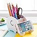 COOLBROS Wood Elephant Pencil Holder With Phone Holder Desk Organizer Desktop Pen Pencil Mobile Phone Bracket Stand Storage Pot Holder Container Stationery Box Organizer