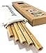 Bamboo Straws - Reusable Drinking Straws Natural | Set of 10 with Cotton Bag & 2 Cleaning Brushes, Kids and Adults | Zero Waste Plastic Alternative | 8in Long