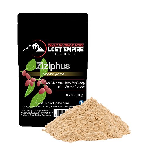 Ziziphus Herb Extract Powder 10:1 (100 Grams) Increases Amount of REM Sleep/Fights Symptoms of Altitude Sickness, High Antioxidant Content - Gluten Free/Paleo and Vegan Friendly