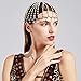 BABEYOND 1920s Crystal Cap Headpiece Rhinestone Head Chain Roaring 20s Great Gatsby Hair Accessories for Art Deco Party (Silver Pearl)