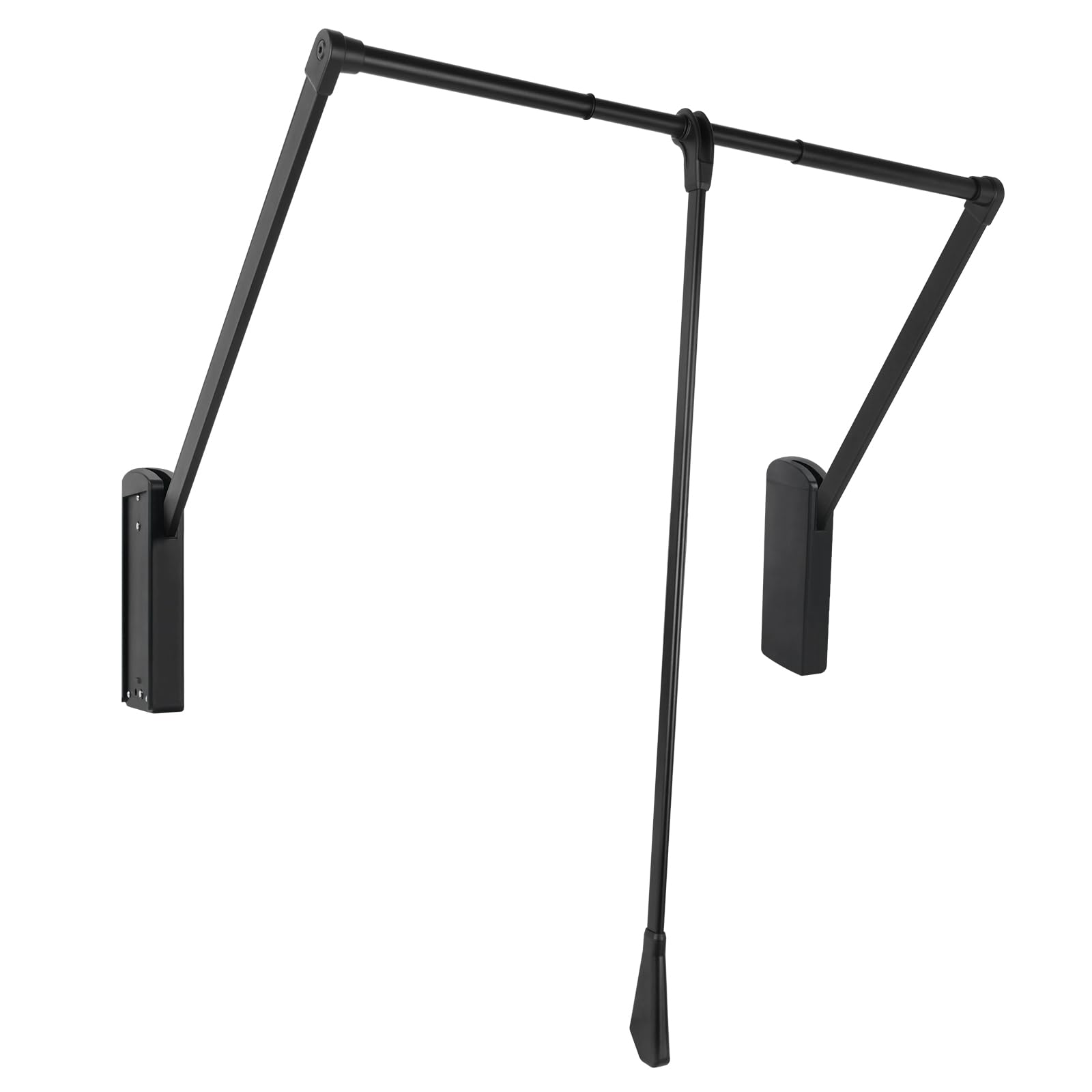 Pull Down Closet Rod, Adjustable 26-35 Inch Wardrobe Lift Rail Organizer Two-way Buffering Heavy Duty Wardrobe Hanger for Cabinet, Organizer Storage System Side Mounted, 33 lbs Load Capacity