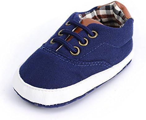The Golden Swallow Infant/Toddler Baby Lace Up Soft Sole Sneakers Boys Basic Canvas First Walkers Shoes