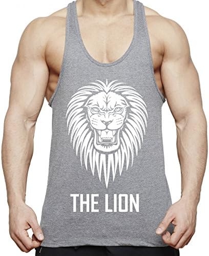 THE LION Men's Gym Stringer Tank Top Golds