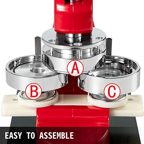 Mophorn Button Maker 58mm Badge Maker Machine 2.28 inch Badge Punch Press Pin Button Maker with
