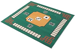 YARNOW Universal Mahjong Table Mat Non-Skid Square 84X84Cm Thickened Green Mahjong Game Mat Quiet