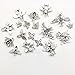 Youdiyla 80PCS Bee Charms Collection - Antique Silver Tone Honey Bee Fly Insect Metal Pendants for Jewelry Making DIY Findings (HM119)