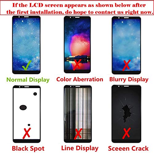 XR MARKET Compatible Motorola Moto G7 Screen Replacement, LCD Display Touch Digitizer Assembly Part for XT1962 XT1962-4 XT1962-5 with Glue, Screen Protector(Black)