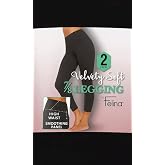 Felina Women's Velvety Soft 7/8 Legging, 2-pack (Black, X-LARGE)
