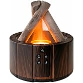 Campfire Flame Diffuser Aroma Essential Oil 250ml Humidifier Remote Control | remote- 2 miste- LED 7 colors- brown wood grain
