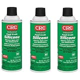 CRC 03040 Food Grade Silicone Lubricant, (Net Weight: 10 oz) 16oz Aerosol, Clear/White (3-Pac)