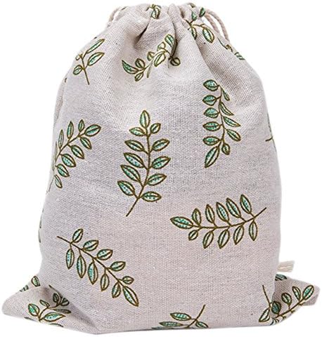 Youkara Drawstring Bags Cotton Soft Olive Leaves Travel Cloth Underwear Storage Pouch Pocket for Girls Boys Kids Women Men