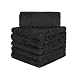 CARCAREZ Edgeless Microfiber Towels, Professional 70/30 Blend 450 GSM Dual-Pile Microfiber Auto Detailing Towel, 16x16 inch, Pack of 6 (Black)