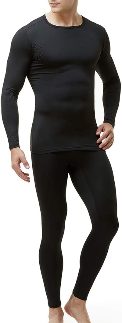 TSLA Men's Thermal Underwear Set, Microfiber Soft Fleece Lined Long Johns, Winter Warm Base Layer Top & Bottom: Clothing