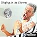 Abco Tech Water Resistant Wireless Bluetooth Shower Speaker with Suction Cup and Hands-Free Speakerphone, Black Zebra