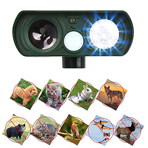 APlus+ Dog Repellent, Outdoor Solar Powered and Weatherproof Ultrasonic Dog/Cat/Mosquito Repeller