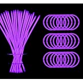 YOFOBU 300 PCS Purple Glow Sticks Bulk Glow in the Dark Bracelets and Necklaces with Connectors 8" Glowsticks Light Up Neon Party Favors for Mother's Day,Hawii Rave,Halloween Birthday Wedding