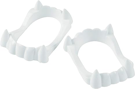 Dentes De Vampiro Fun Express De Plastico Branco Para O Dia Das Bruxas Branco 72 Amazon Com Br