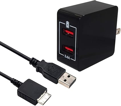Amazon オーディオファン Walkman Usbケーブル Usb Acアダプター セット ウォークマン用サードパーティケーブル 充電 データ転送ケーブル 2ポート対応 Usb充電器 最大3 4a オーディオファン ポータブルオーディオ